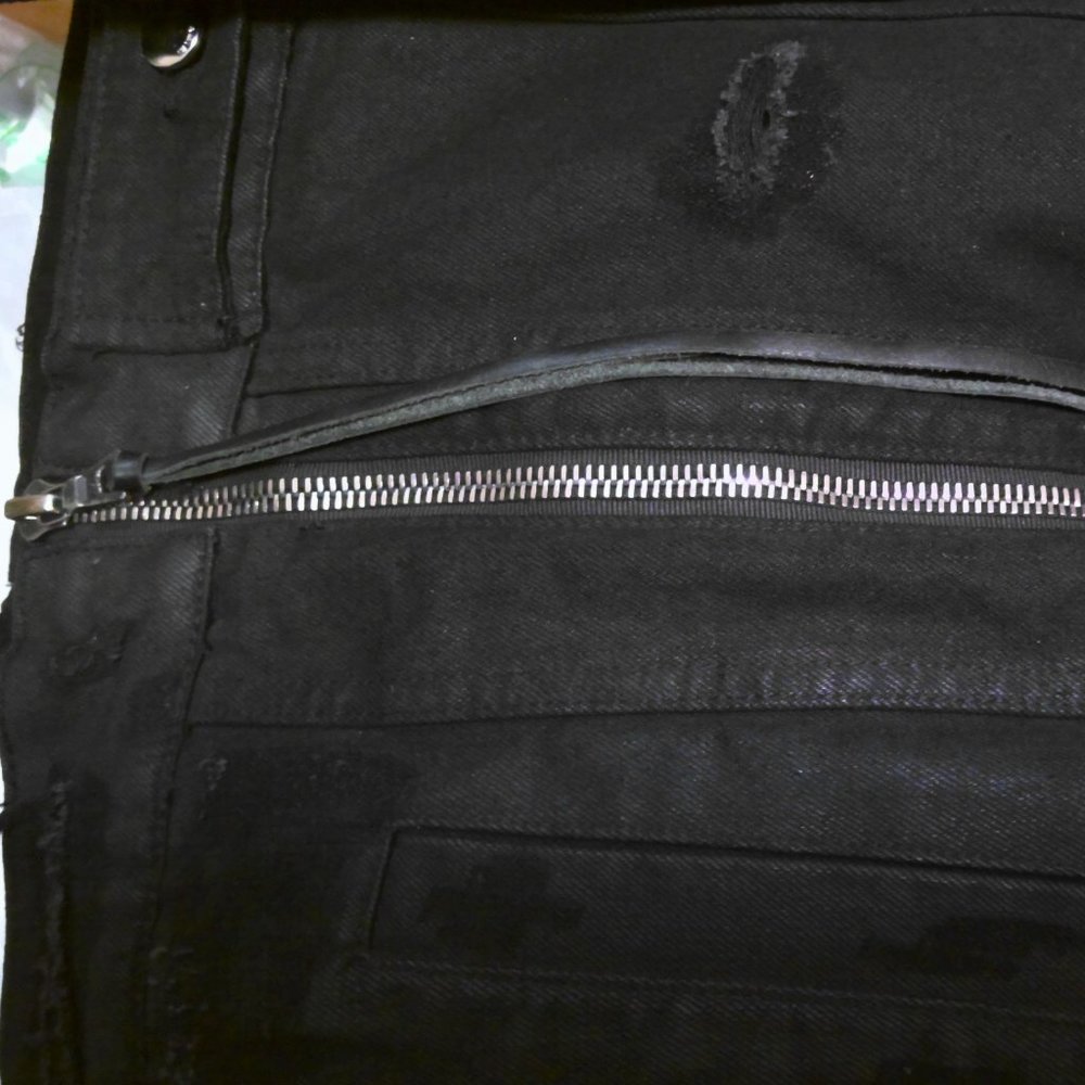 Amiri Killmonger Black Denim Shearling Jacket Size Large - Picture 7 of 12